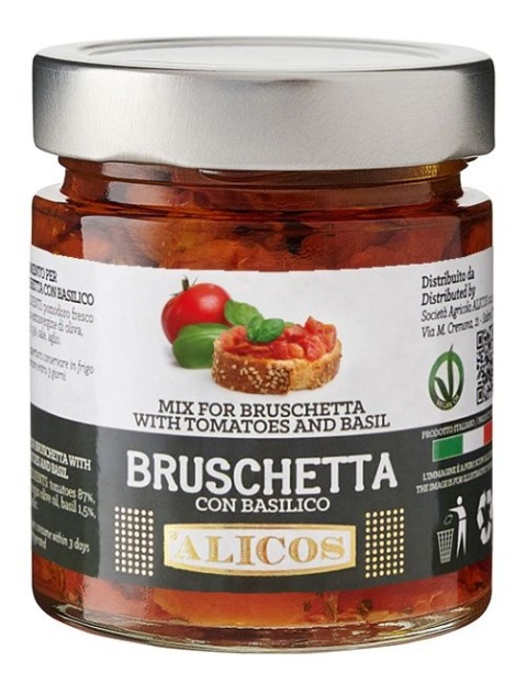 Bruschetta z pomidorami i bazylią 190g