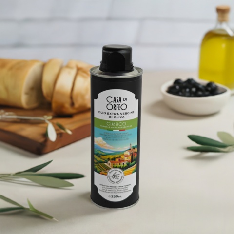Oliwa Extra Vergine Casa di Orfeo Sycylia 250 ml, Włochy, minimalny zakup 6 puszek Oliwa Extra Vergine Casa di Orfeo Sycylia 250 ml, Włochy, minimalny zakup 6 puszek
