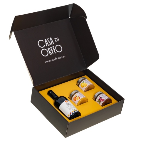 Dolce Vita - oliwa EVO + marmolady z pomarańczy i cytryn oraz konfitura z fig