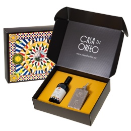 Włoski prezent - oliwa EVO + oliera Lattina Argilla 300 ml