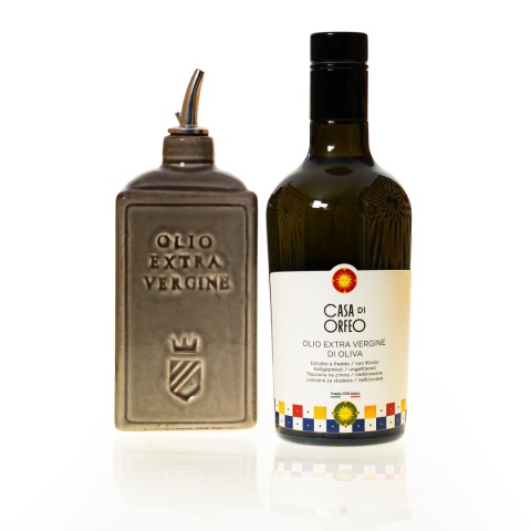 Włoski prezent - oliwa EVO + oliera Lattina Argilla 300 ml