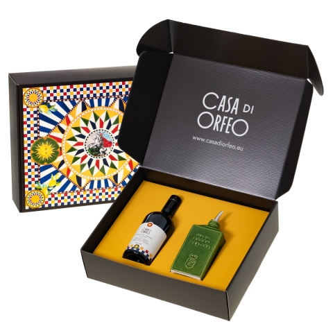 Włoski prezent - oliwa EVO + oliera Lattina Verde 300 ml
