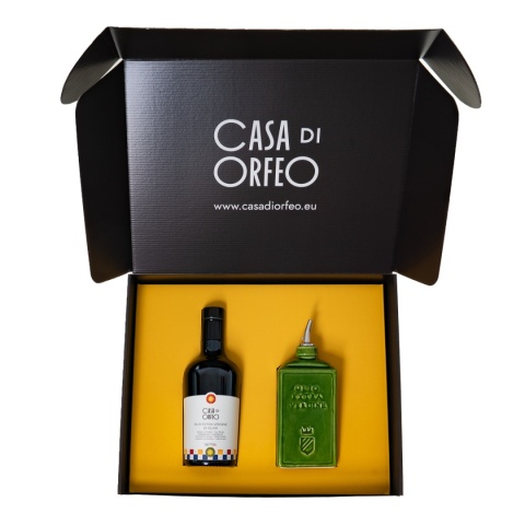 Włoski prezent - oliwa EVO + oliera Lattina Verde 300 ml