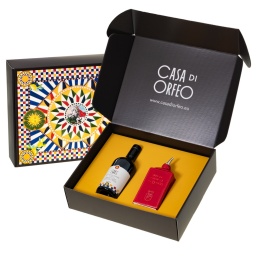 Włoski prezent - oliwa EVO + oliera Lattina Rosso 300 ml