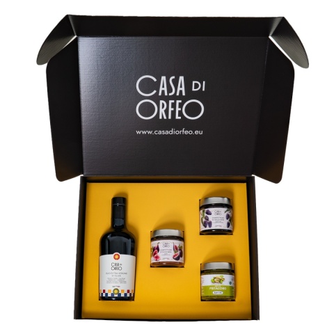 Sycylijski Ogród - oliwa EVO + konfitury z fig, morwy i pesto pistacjowe